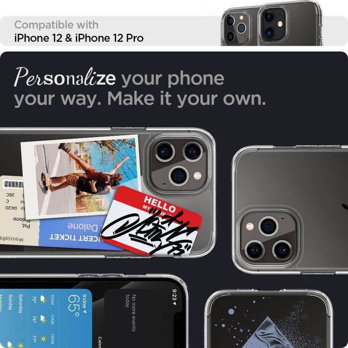 Case Spigen Ultra Hybrid iPhone 12 12 Pro Clear Transparent Case